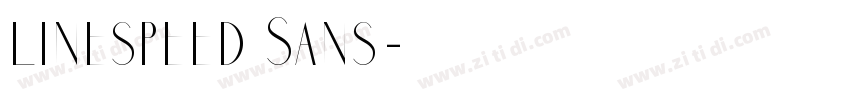 linespeed Sans字体转换